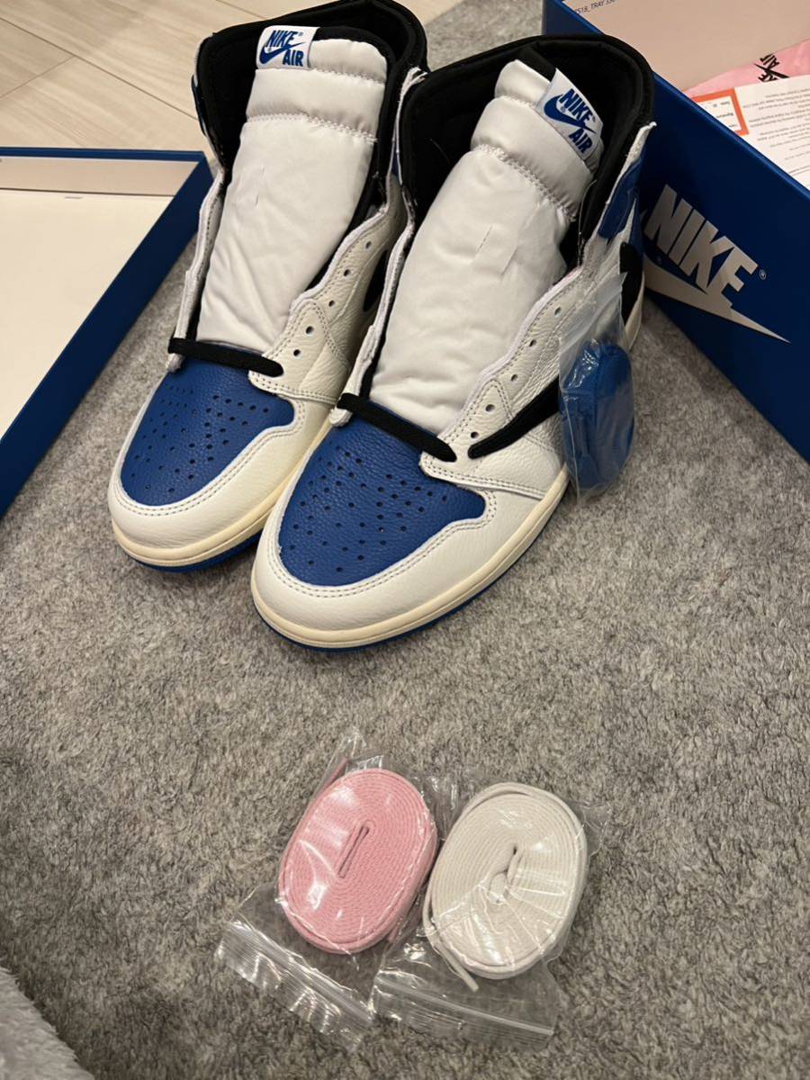 安価 AJ1 Nike × Fragment × Scott 黒タグ付きTravis 29cm エア