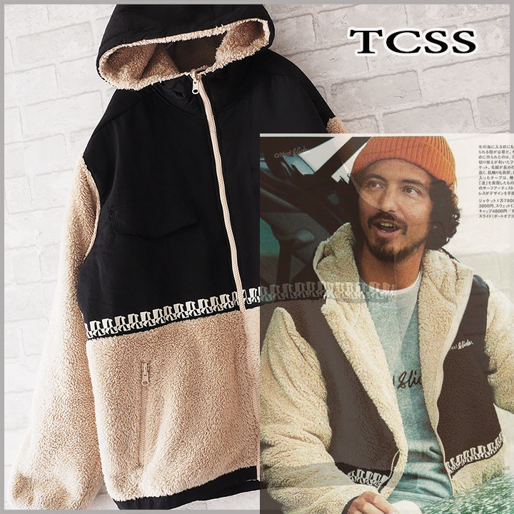 世界的に OCEANS掲載アイテム/2019AW【TCSS】刺繍ロゴ/ボア ジャケット Lサイズ