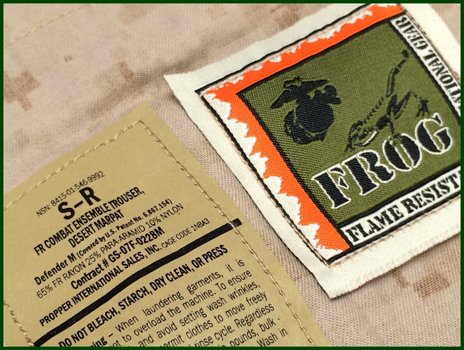 okinawa　base　米軍　実物　米海兵隊　FROG　USMC　デザート　コンバットパンツ　S-R　ARAMID　難燃　未使用品　②_画像4