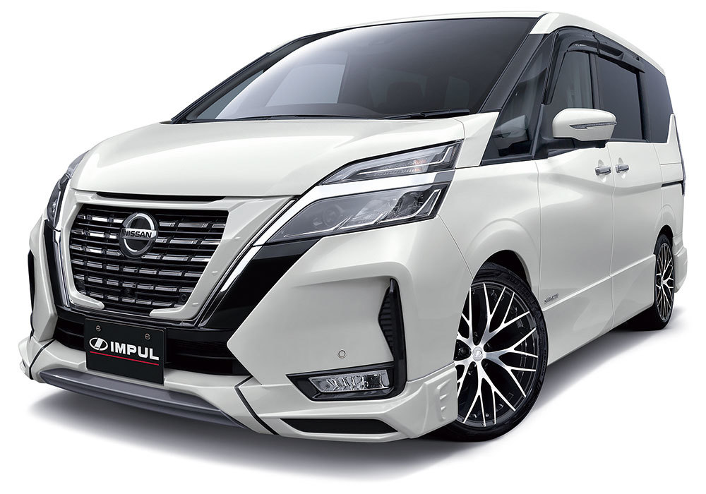 インパル セレナ C27 後期 フロントハーフバンパー ABS 未塗装 IMPUL AERODYNAMICS SYSTEM エアロダイナミクスシステム_画像1