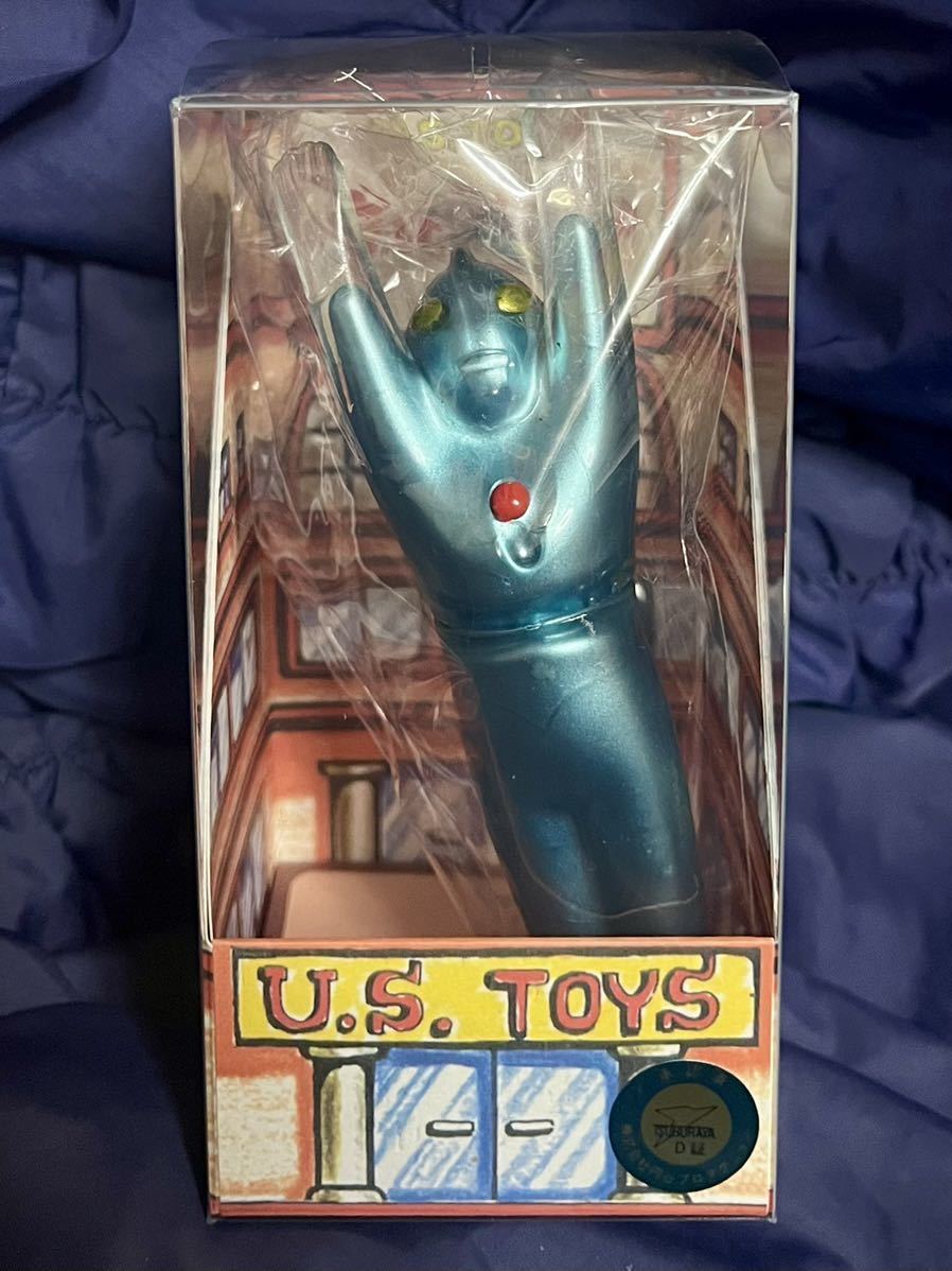  Ultraman U.S.TOYS.~.. карман Mini sofvi Bill коробка BB монстр серии полет Poe z голубой металлик внутри покрытие 