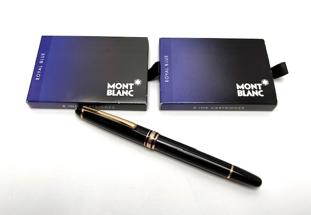 インク カートリッジ13本セット！MONTBLANC モンブラン MEISTERSTUCK マイスター シュティック 万年筆 14Ｋ M 4810 14金 ブルー 青_画像1