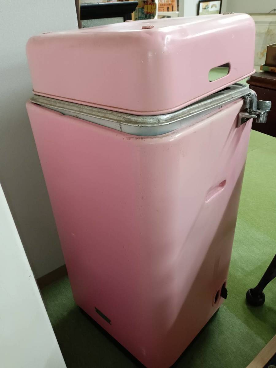 [125] 希少品 NATIONAL レトロ 洗濯機 ピンク ナショナル WASHER TYPE : F-2A アンティーク 約89×40×34㎝の画像3