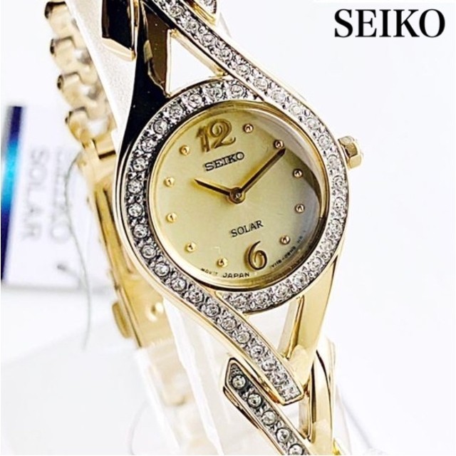 ☆箱なし大特価☆スワロフスキー SEIKOセイコー 女性 新品 腕時計ソーラー-