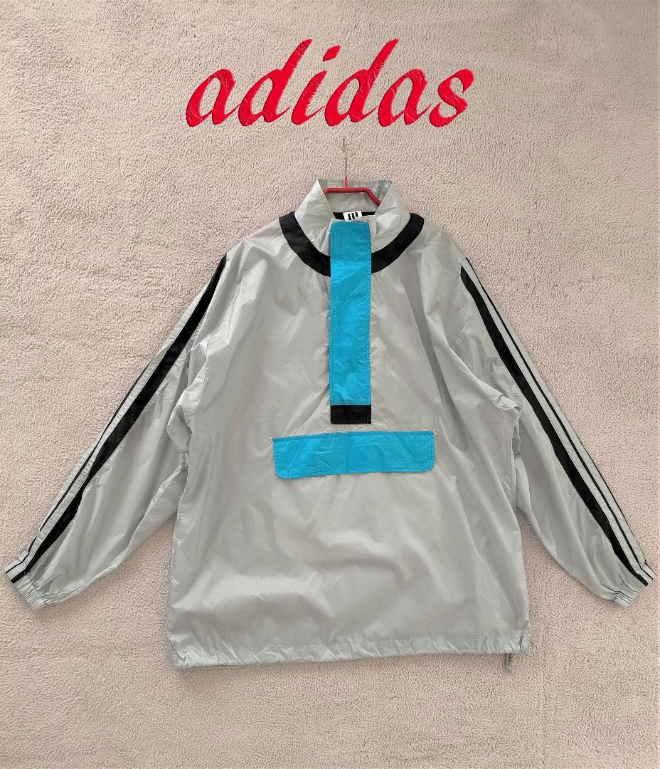 輝い adidas アノラックm48214991984 ハーフジップナイロンジャケット