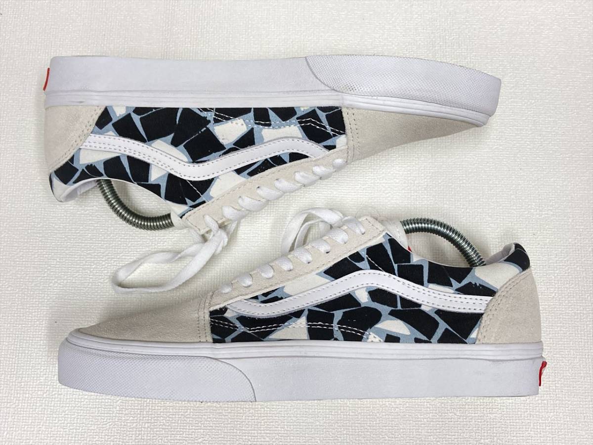 VANS OLD SKOOL 白スエード 黒 白 グレー 総柄 US8.5 (26.5cm) オールドスクール バンズ アメリカ企画限定!!_画像6