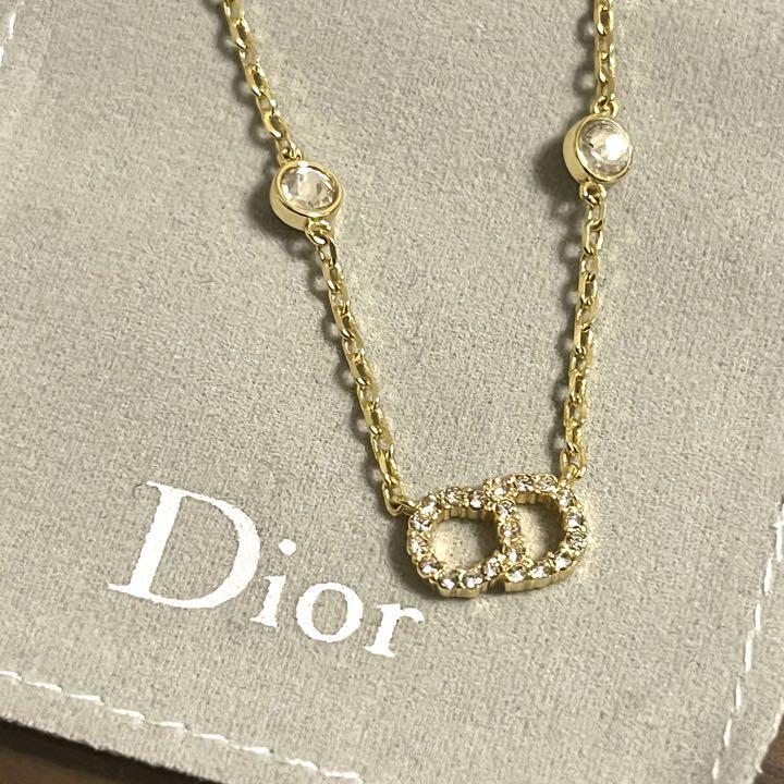 美品】クリスチャンディオール ネックレス CDロゴ パール 保存袋-