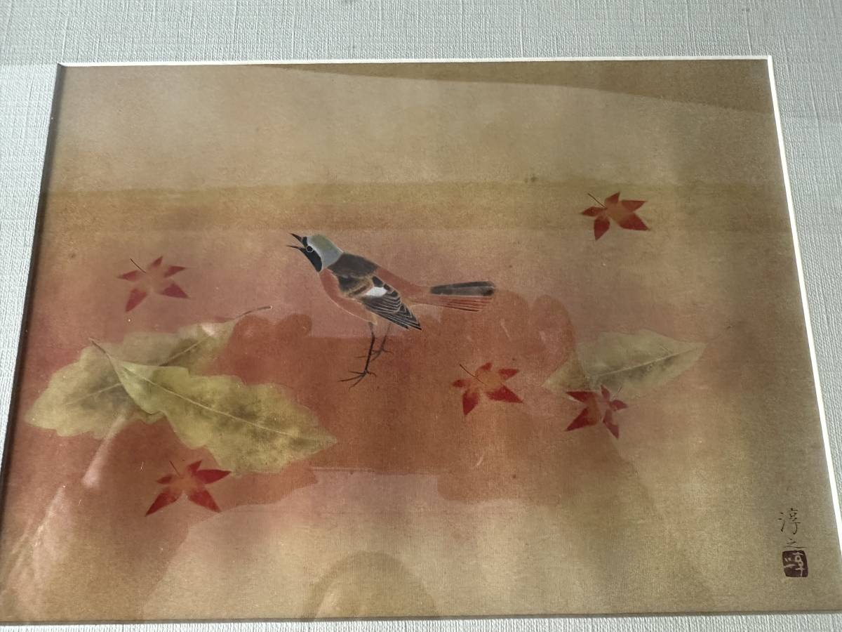 真作 紋鶲 モンビタキ 1988年 上村淳之 絵画 日本画(花鳥、鳥獣)｜売買 
