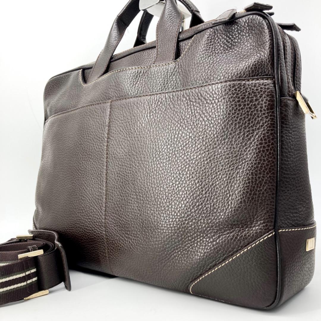 美品 dunhill ダンヒル レザーショルダーバッグ ビジネスバッグ www