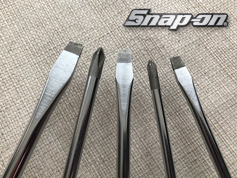 【激レアカラー】Snap-on スナップオン ドライバー 5本セット 旧グリップ クラシックハンドル ダークグリーン 濃緑 状態良好 コレクター向_画像6