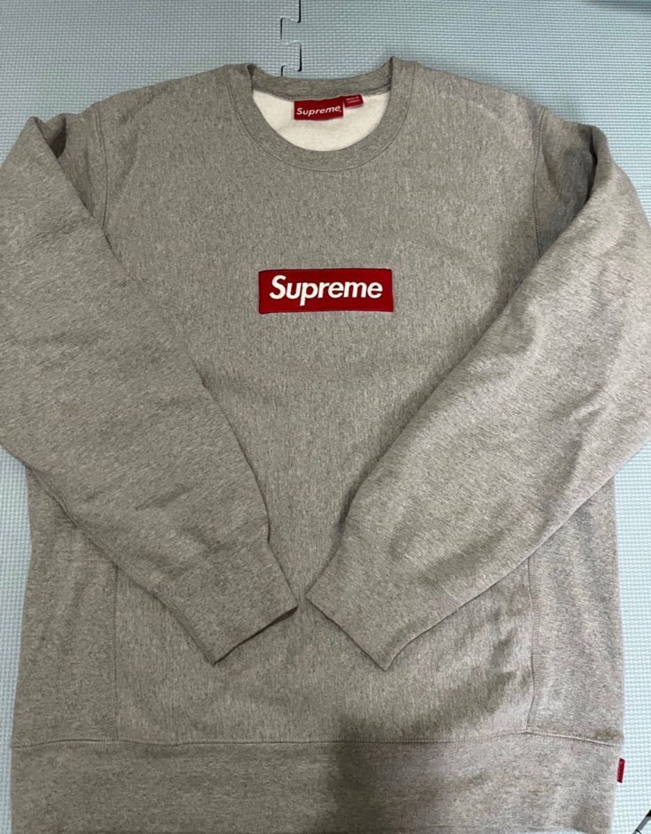 Supreme box Logo Crewneck heather GREY 2015 メンズファッション