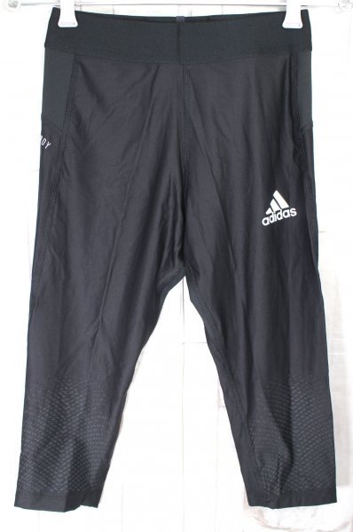 15 02704 ☆ adidas アディダス スポーツタイツ HEAT. RDY ウォリアー ハーフタイツ BJ566 メンズ O ブラック 【アウトレット品】_画像1