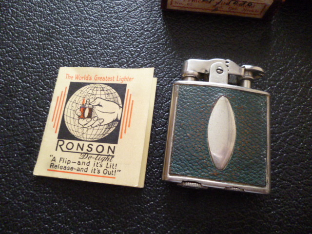 1930s RONSON・ロンソン・DE-LIGHT・デ-ライト・ART METAL WORKS INC・オリジナル・ボックス・ニアミント・未使用　希少モデル