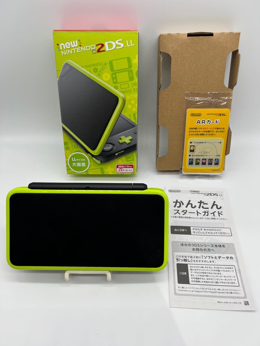 完品・美品】 Newニンテンドー2DS LL ブラック×ライム 本体 テレビ