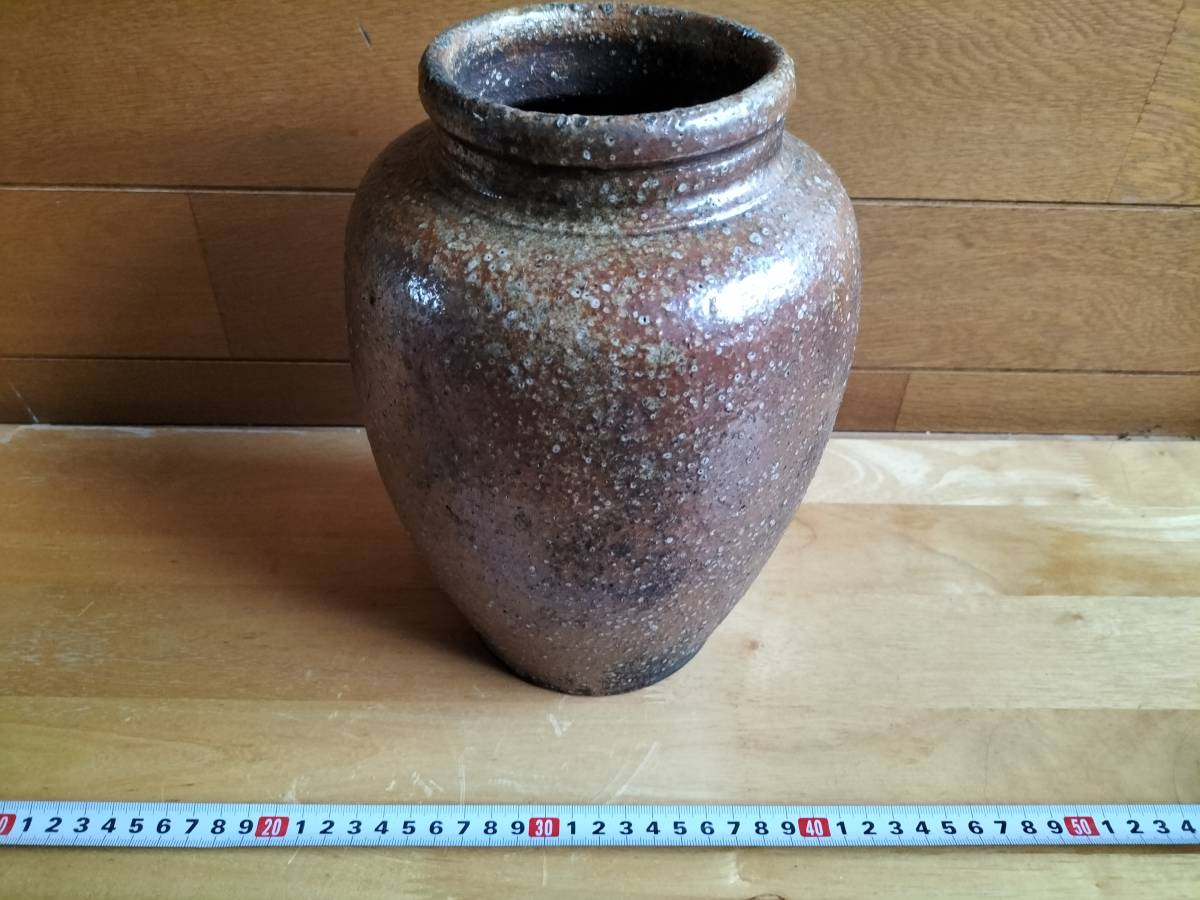 コレクション 昭和 レトロ 花瓶 壺 つぼ 茶色 焼き物 飾り 置物 陶器