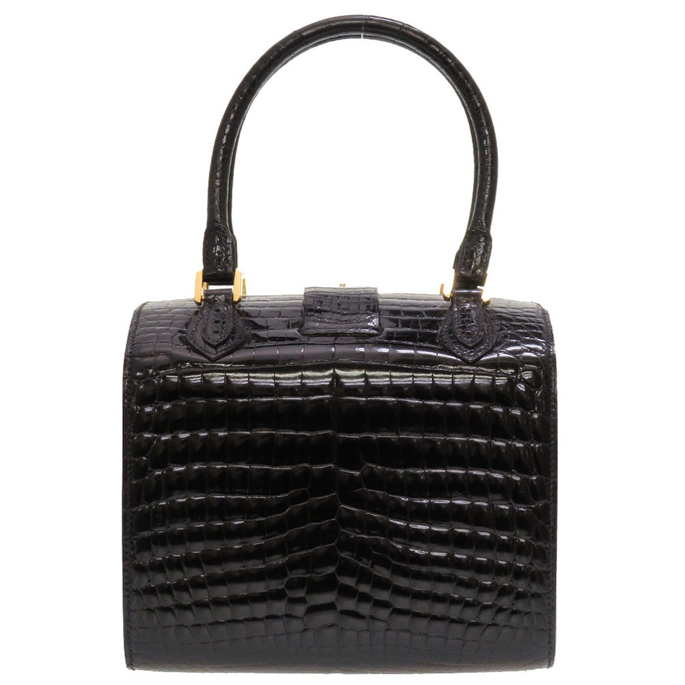  beautiful goods molabitooruse- crocodile black handbag bag black 0112 MORABITO