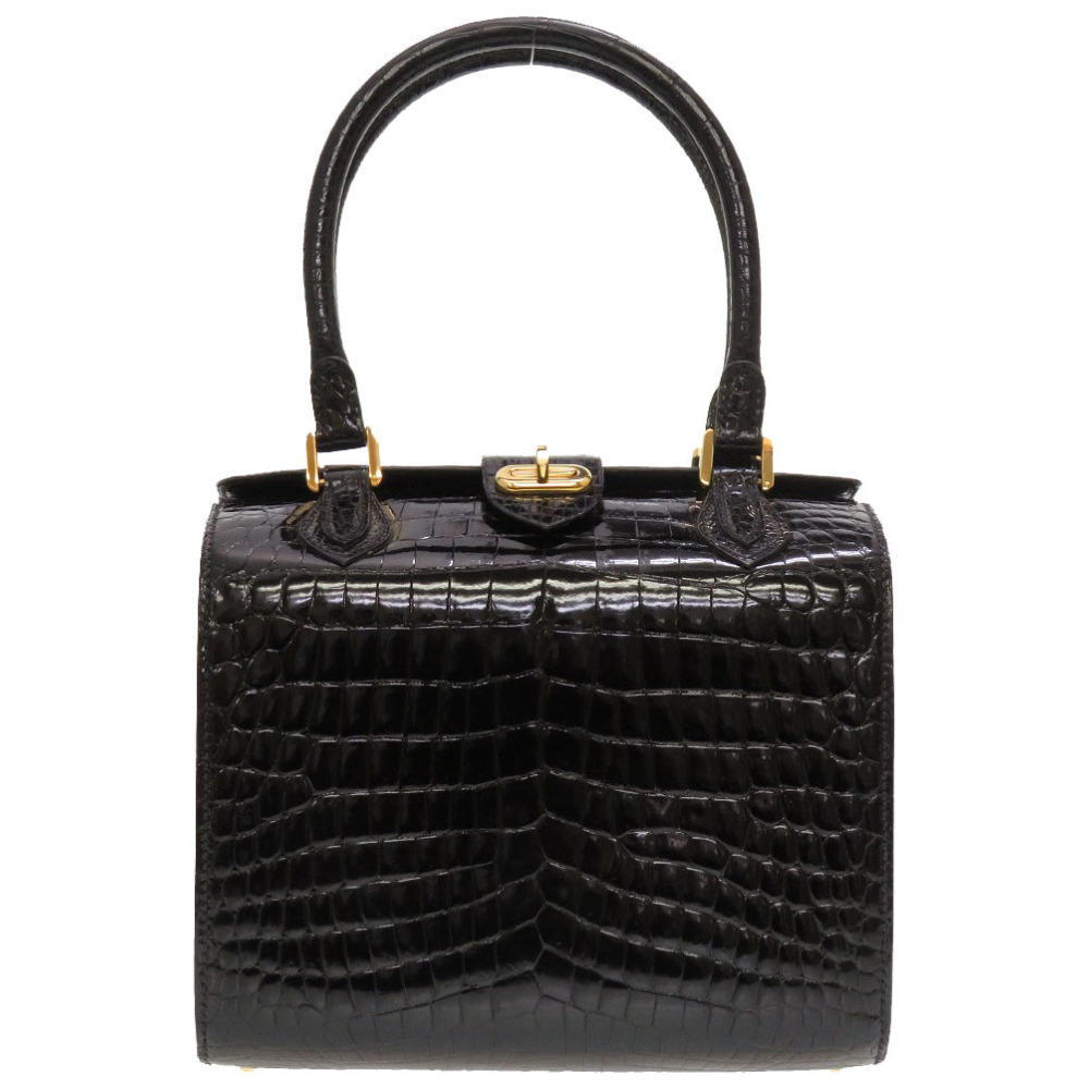  beautiful goods molabitooruse- crocodile black handbag bag black 0112 MORABITO