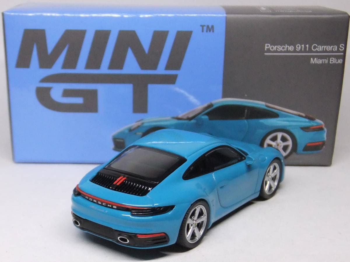 MINI GT★ポルシェ 911 カレラ S マイアミブルー MGT00435-L Porsche 911 Carrera S Miami Blue 1/64_画像2