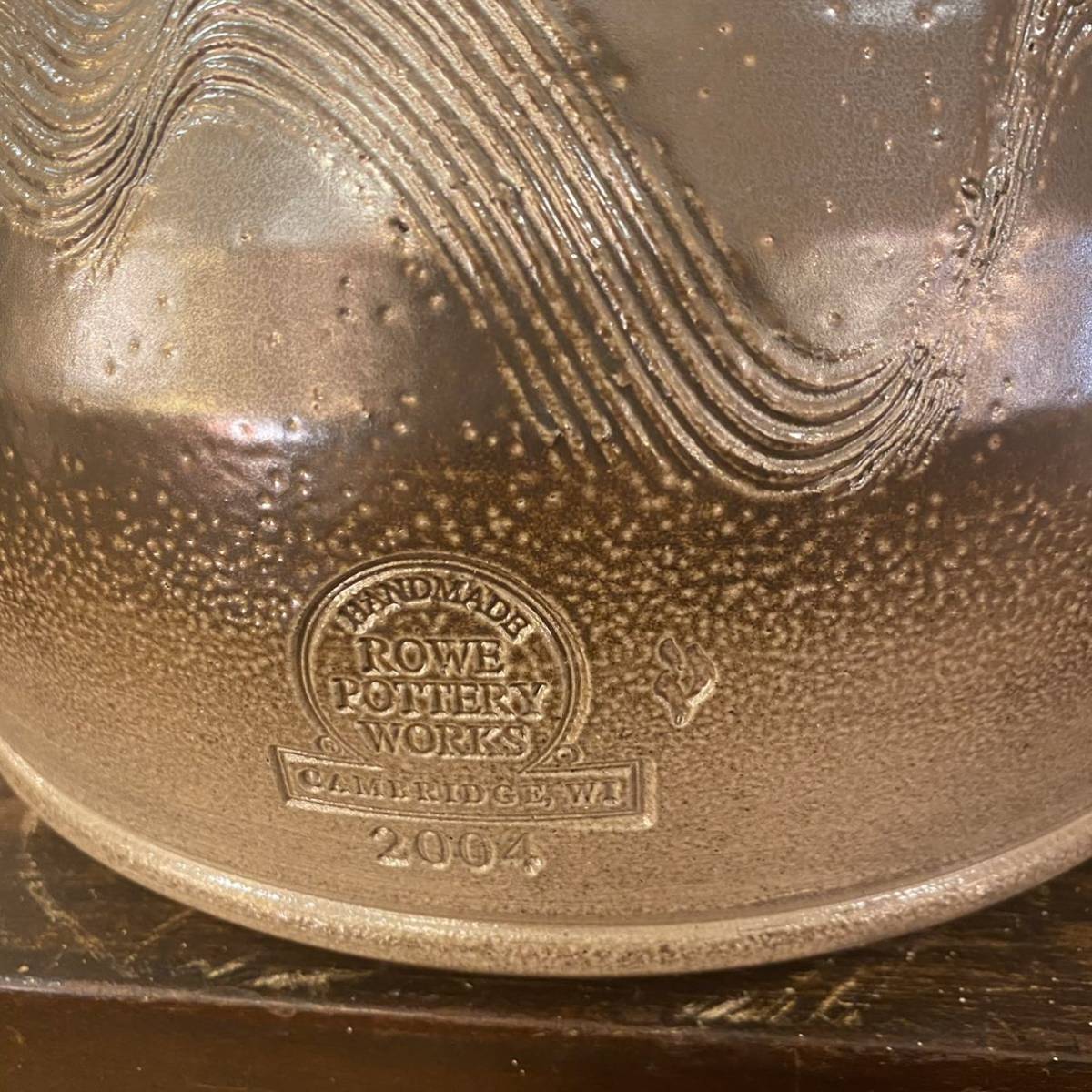 ROWE Pottery ソルトグレーズ ビーンポット ローポタリー 2004