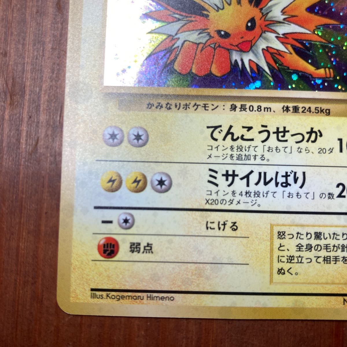 【旧裏】ポケモンカード サンダース 5