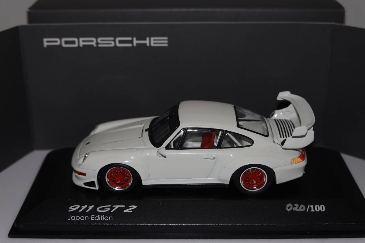 ☆100台限定☆Car.tima特注MINICHAMPS☆1/43ポルシェPorsche 911 GT 2 JAPAN Edition_画像1