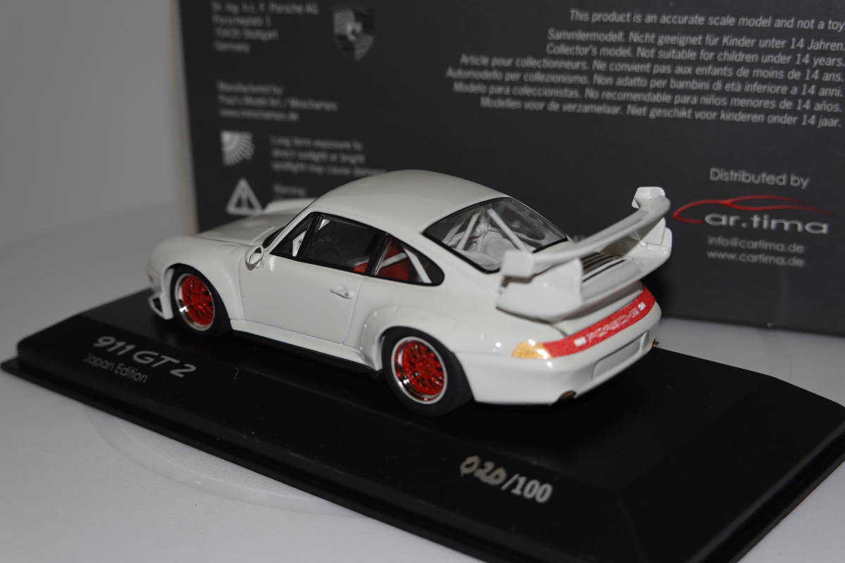 ☆100台限定☆Car.tima特注MINICHAMPS☆1/43ポルシェPorsche 911 GT 2 JAPAN Edition_画像3