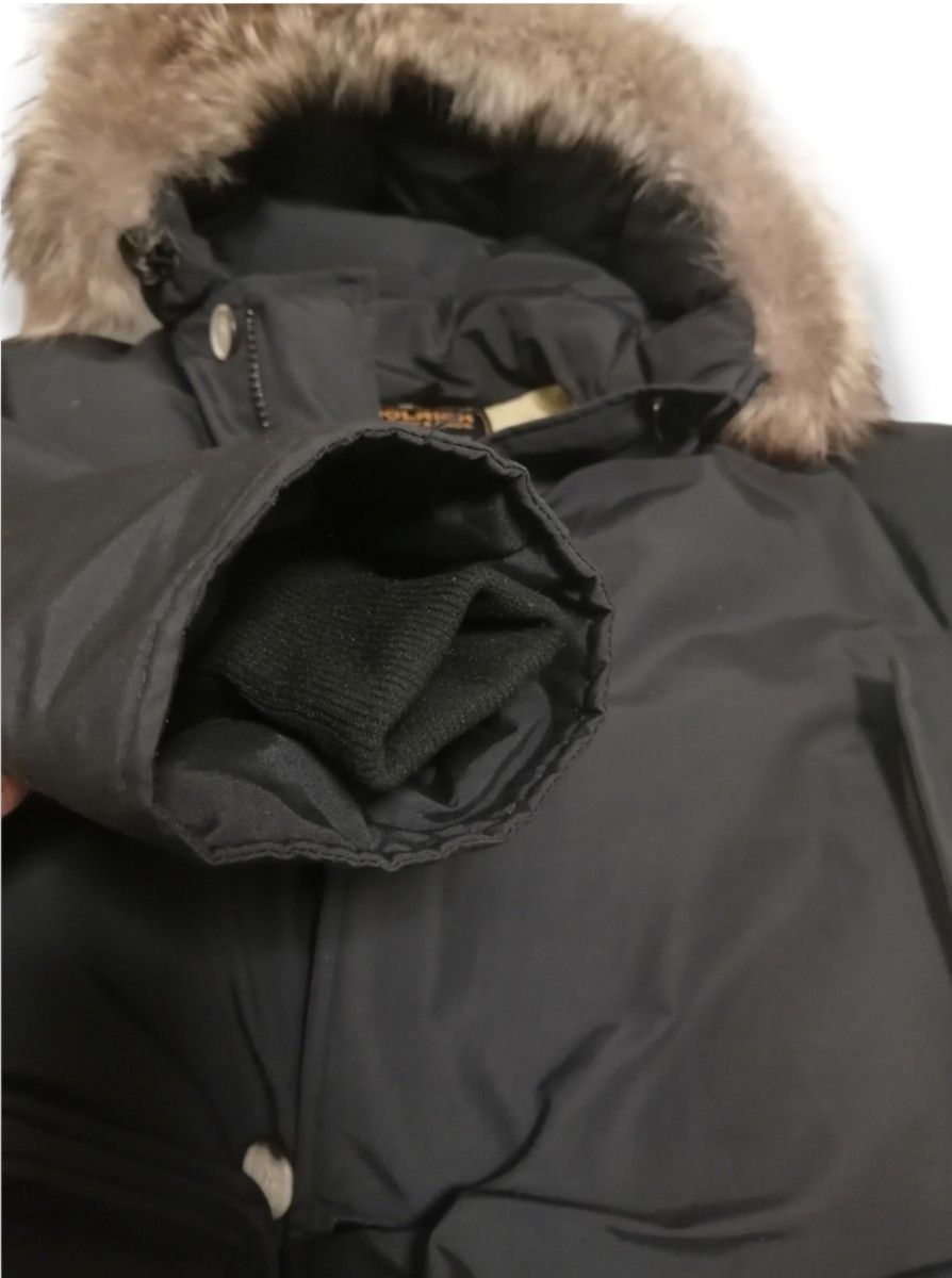 美品 CANADA製ウールリッチ アークティックパーカ S ネイビー
