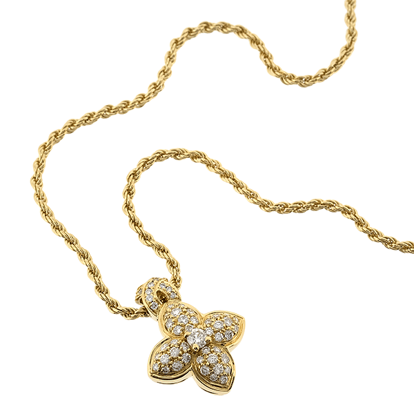 【送料無料】【本物】BOUCHERON★ブシュロン★750YG★ペンダントネックレス★パヴェダイヤモンド★2019★イエローゴールド★磨き済み★