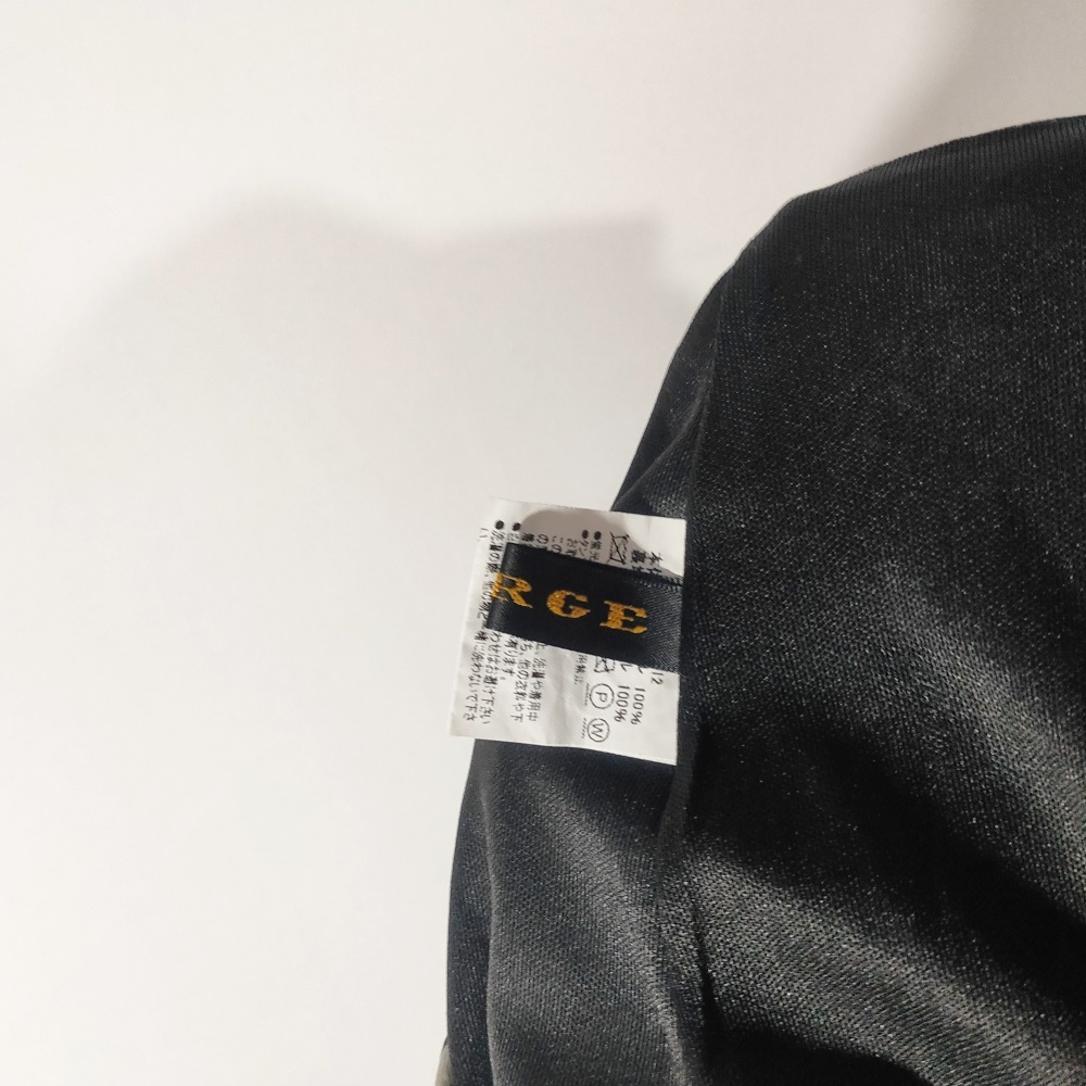 GORGE ロングスカート ボタニカル柄 パターン ハーフゴム 黒 ブラック レディース 中古 /CVの画像6