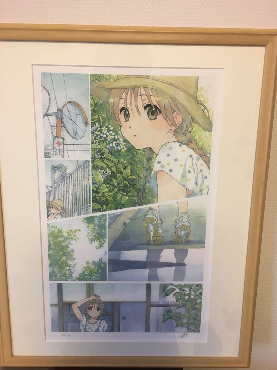 複製原画】堀口悠紀子/白身魚 自選イラスト集『真昼の月』出版記念