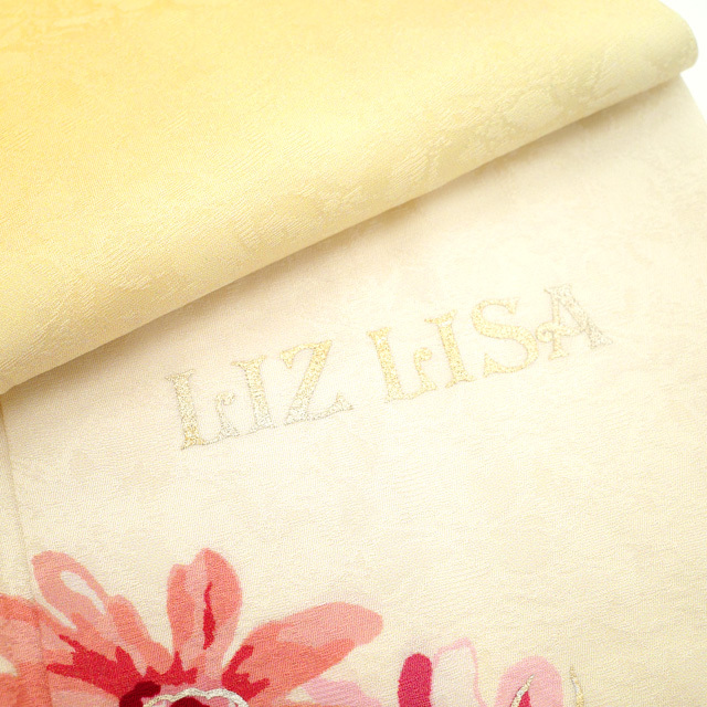 振袖 着物 LIZ LISA リズリサ 長襦袢 セット イエロー オフホワイト 薔薇 中古 仕立て上がり 身丈168.5 裄68 Ｌサイズ みやがわ sb11770_画像8