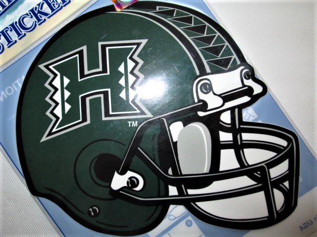 ★新品 ハワイ直輸入 USA製 アメリカ製 HAWAIIAN ISLANDS STICKER CO. ハワイ大学 HAWAII WARRIORS ステッカー アメリカンフットボール★_画像3