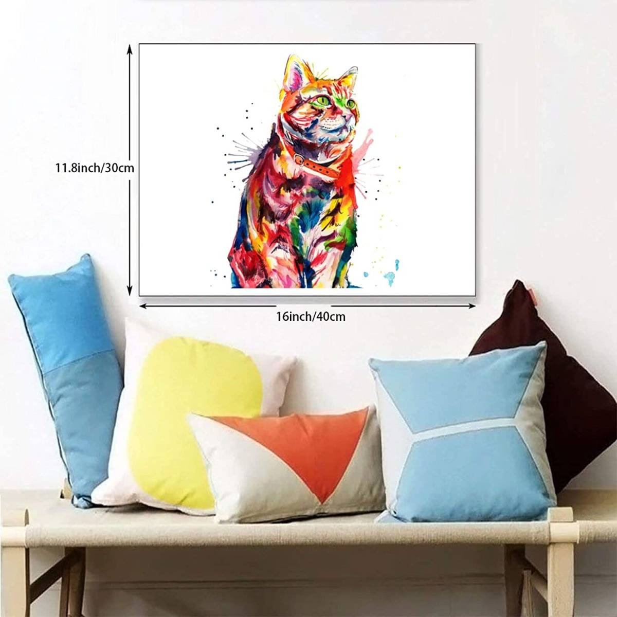 プチギフト アートパネル 壁掛け 猫 ネコ 現代アート キャンバス 猫の
