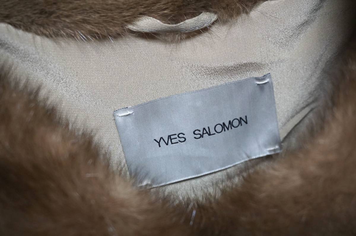YVES SALOMON イヴ サロモンの ミンク素材で創られた 柔らかなカラートーン 毛皮ファー コートです。とても綺麗です。”10825_画像7