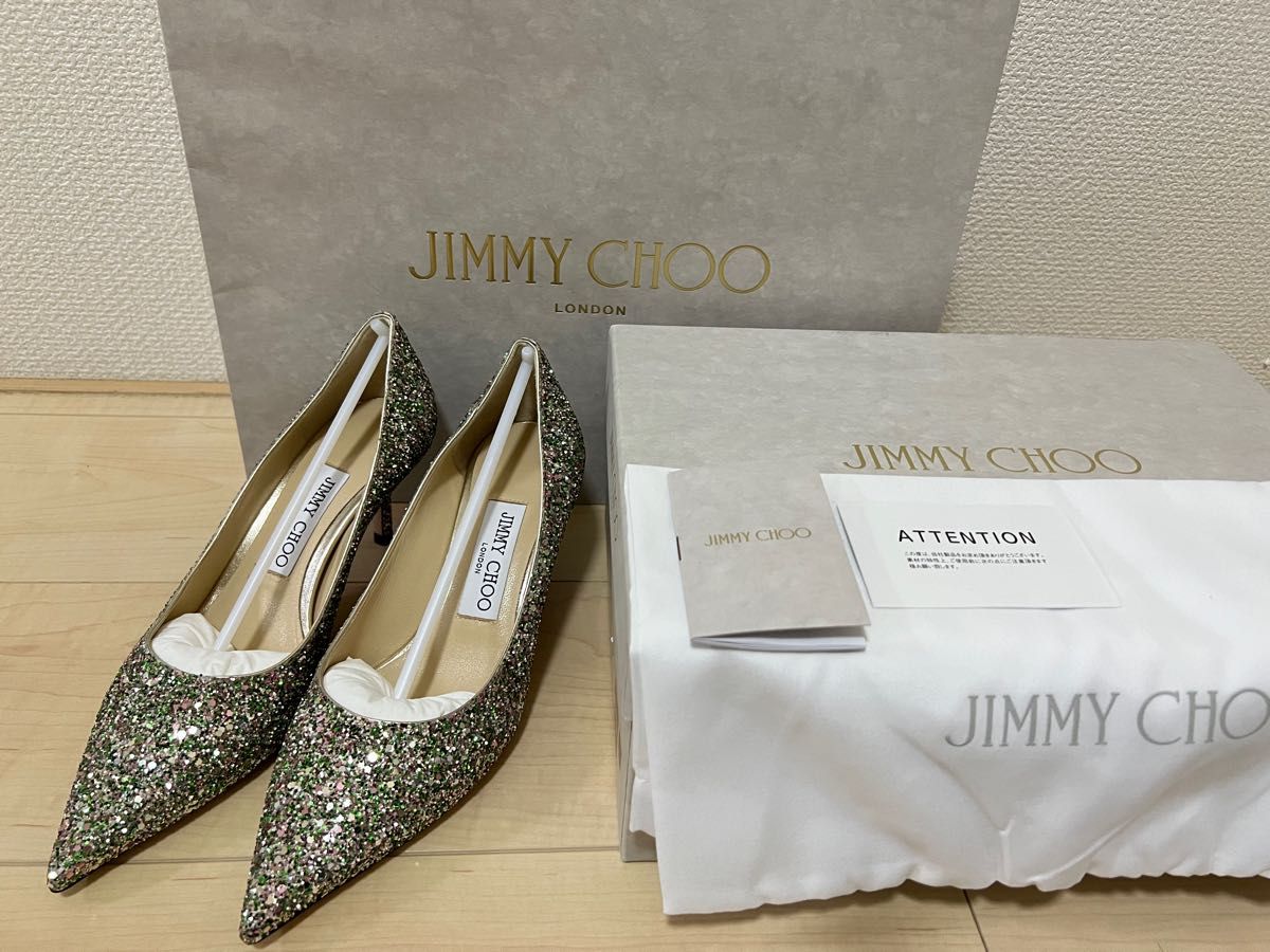 セール ジミーチュウ Jimmy Choo グリッターラメデザイン パンプス