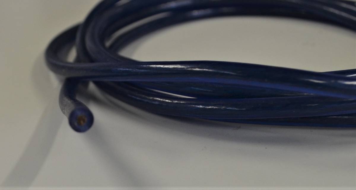 1 jpy ~ new goods * not yet installation *8G earthing cable for * blue 2.7m&2.8m 2 ps * terminal 6 piece. set * actual article or goods limit 