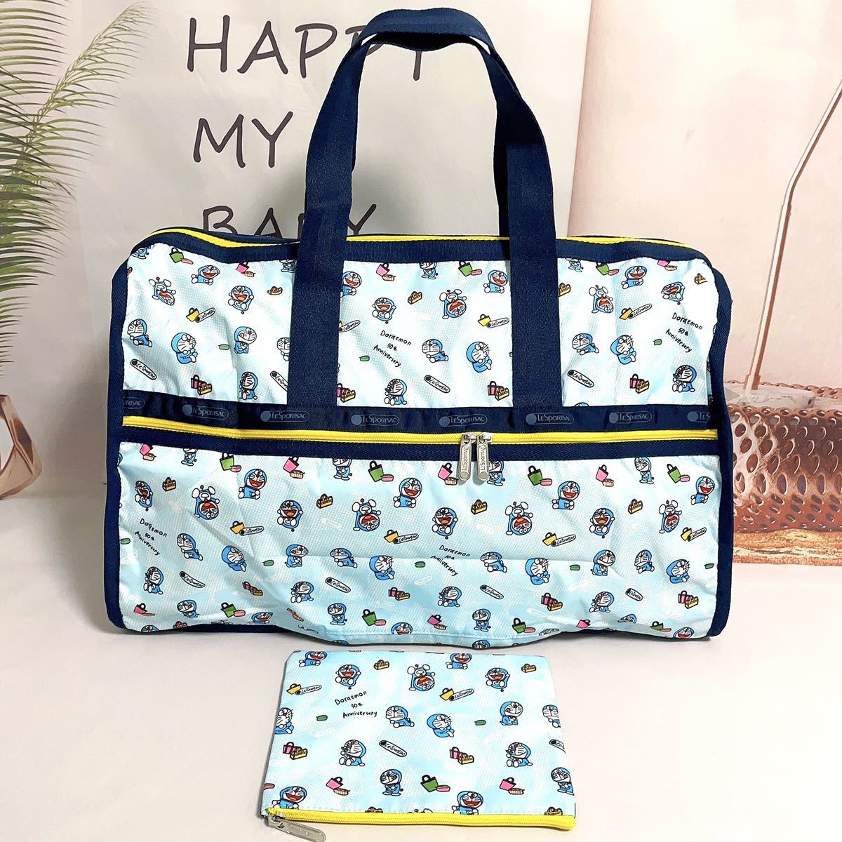 ★新品未使用★LeSportsac レスポートサック ドラえもん50周年 ボストンバッグ 2way トートバッグ ポーチ 4319 セット 送料無料