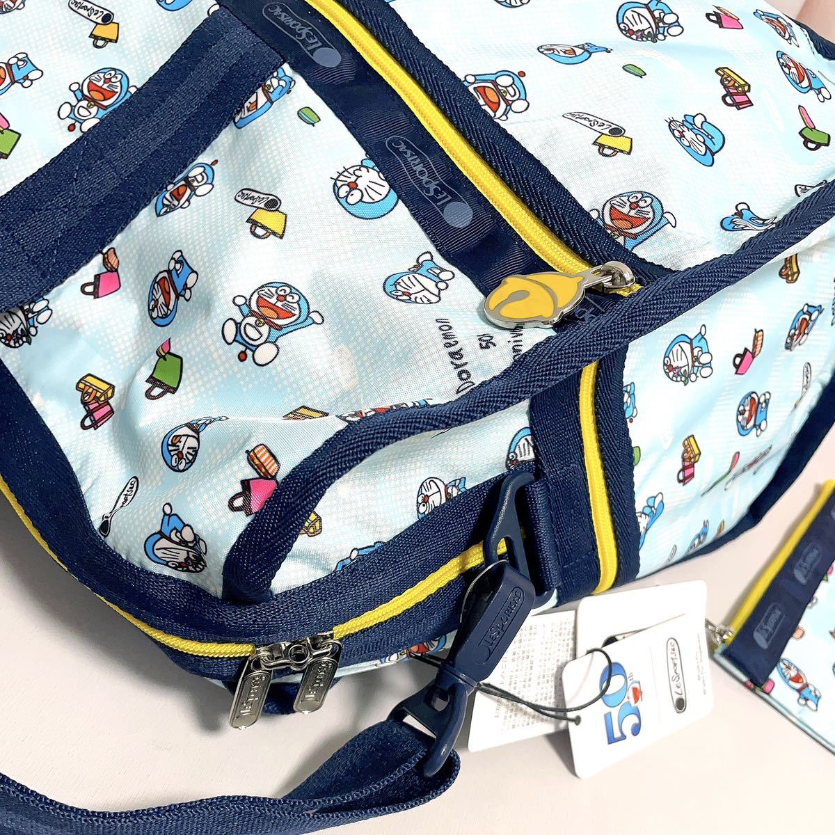 ★新品未使用★LeSportsac レスポートサック ドラえもん50周年 ボストンバッグ 2way トートバッグ ポーチ 4319 セット 送料無料