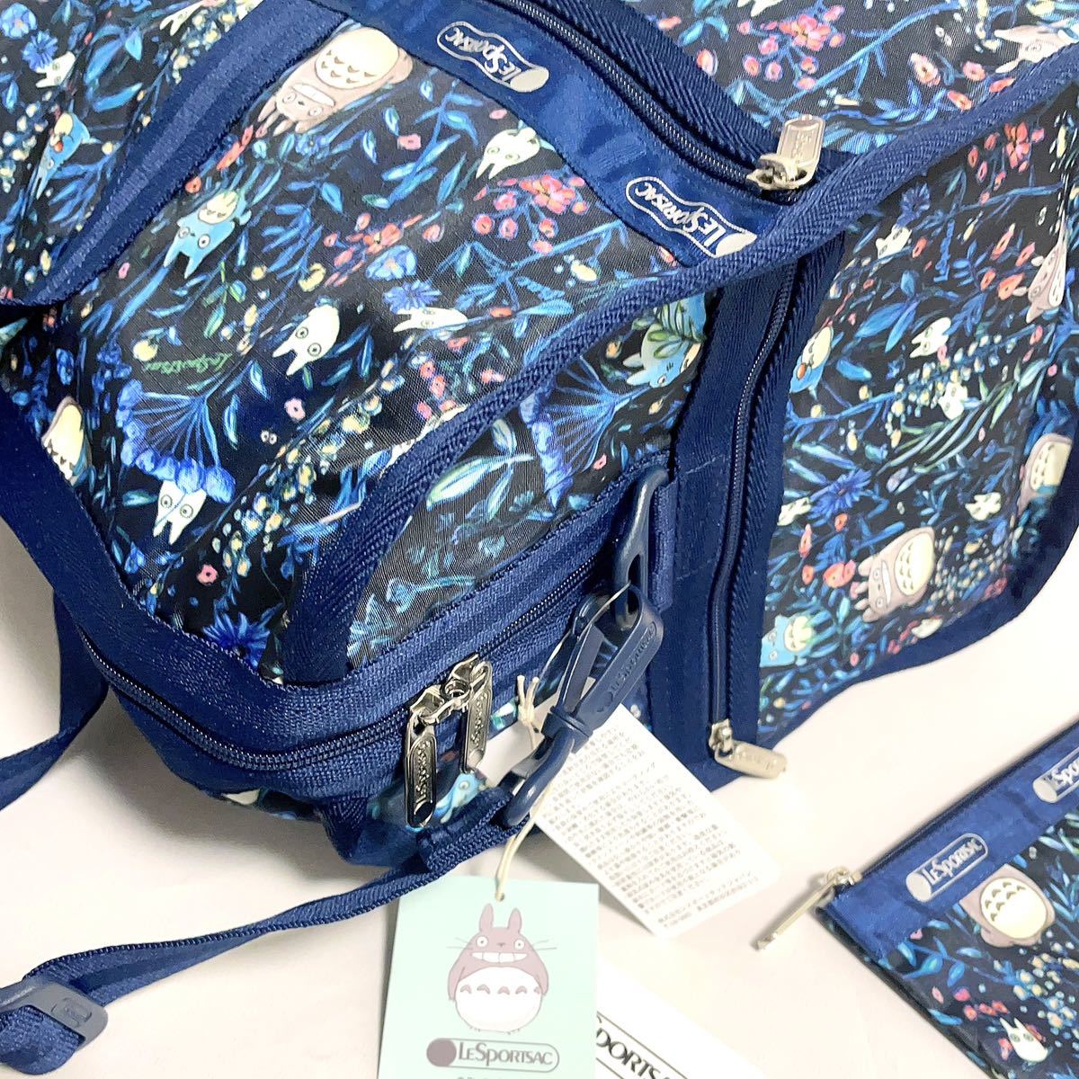 ★新品未使用★LeSportsac レスポートサック トトロ ボタニカル 植物園 ボストンバッグ 2way トートバッグ ポーチ 4319 セット  送料無料