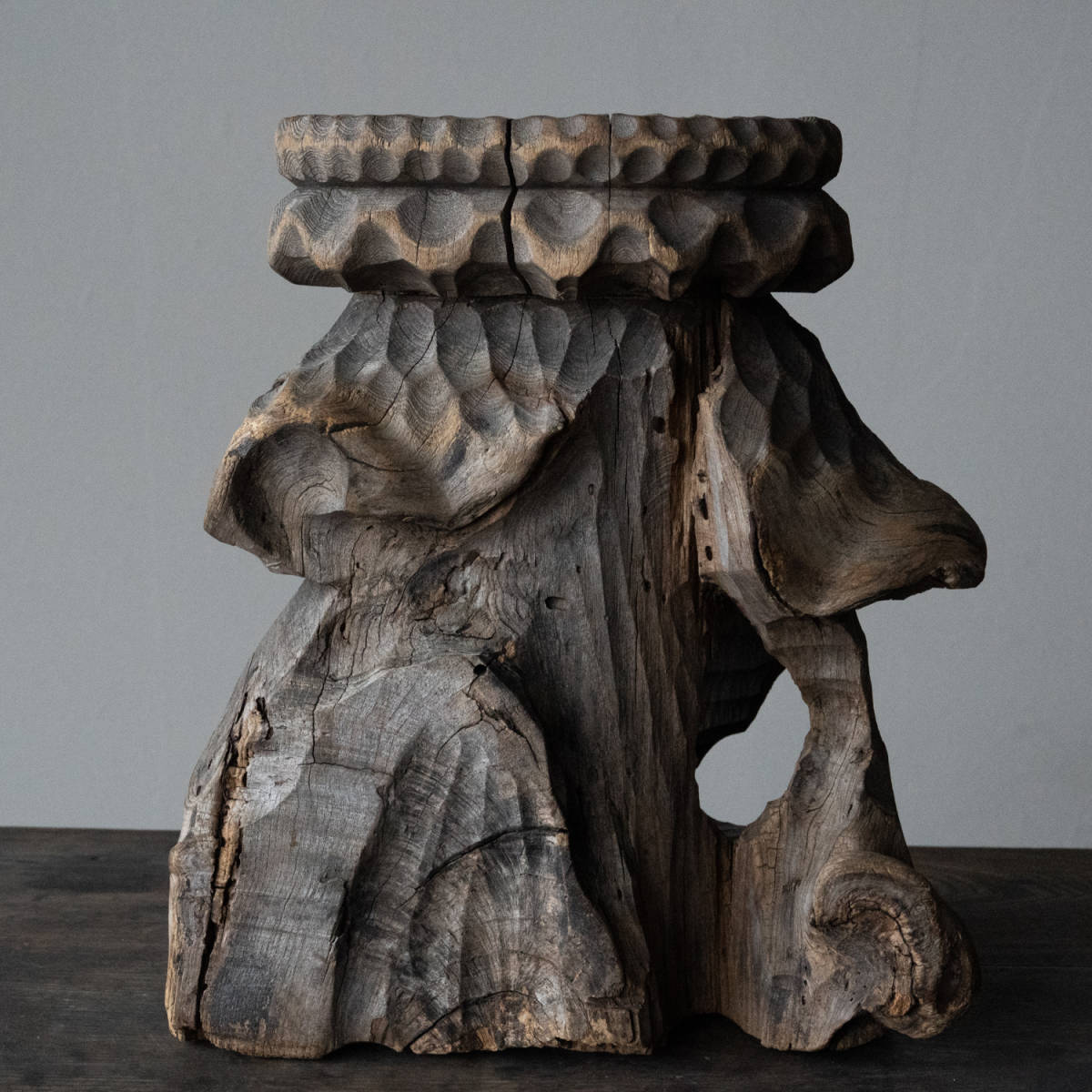 アイヌ 木製彫刻 木彫 エカシ 置物 オブジェ 古道具 古民芸 骨董