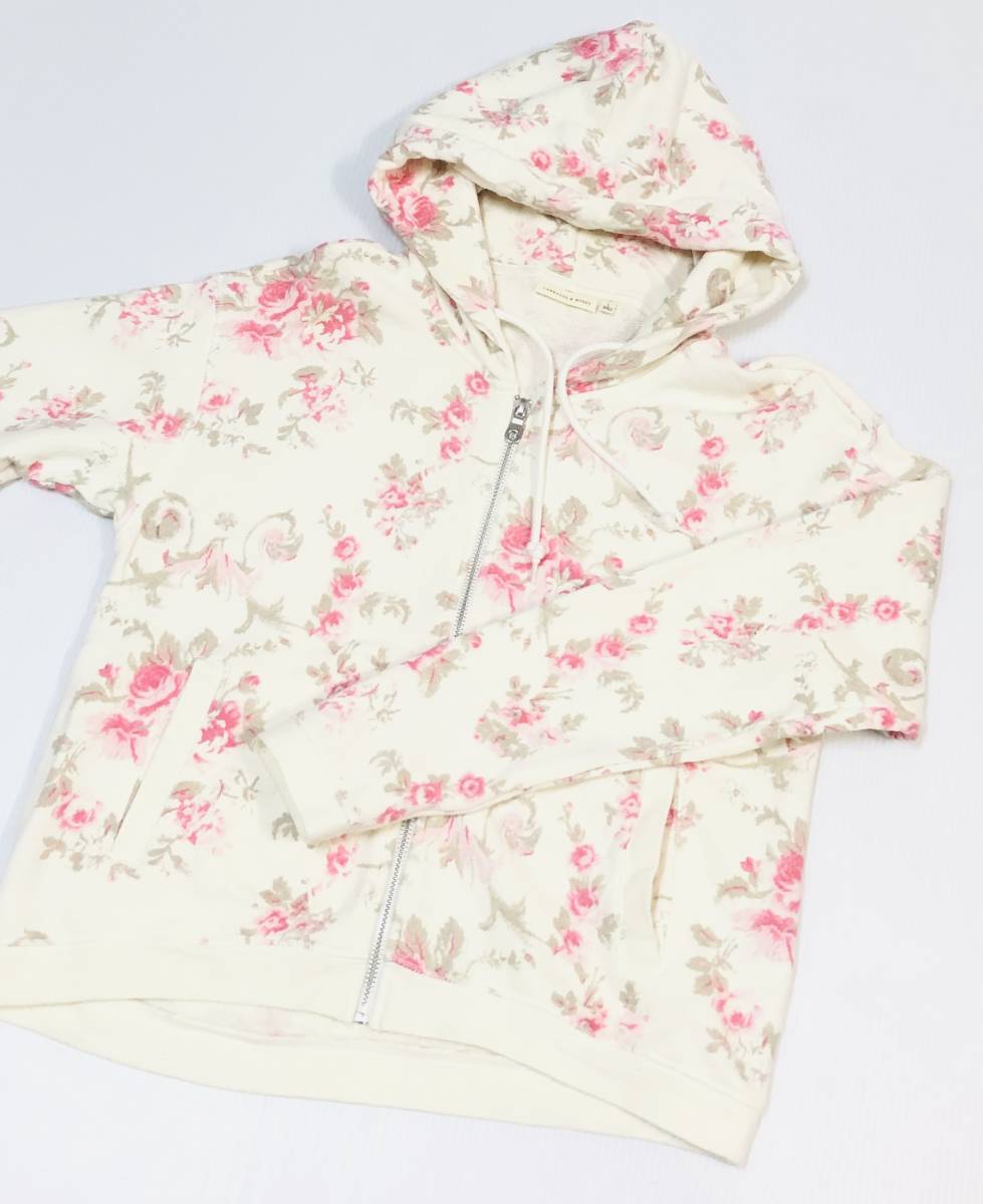 UNIQLO　ユニクロ　スウェットフルジップパーカ　Laura Ashley（ローラア シュレイ）コラボ　花柄　サイズL_画像4