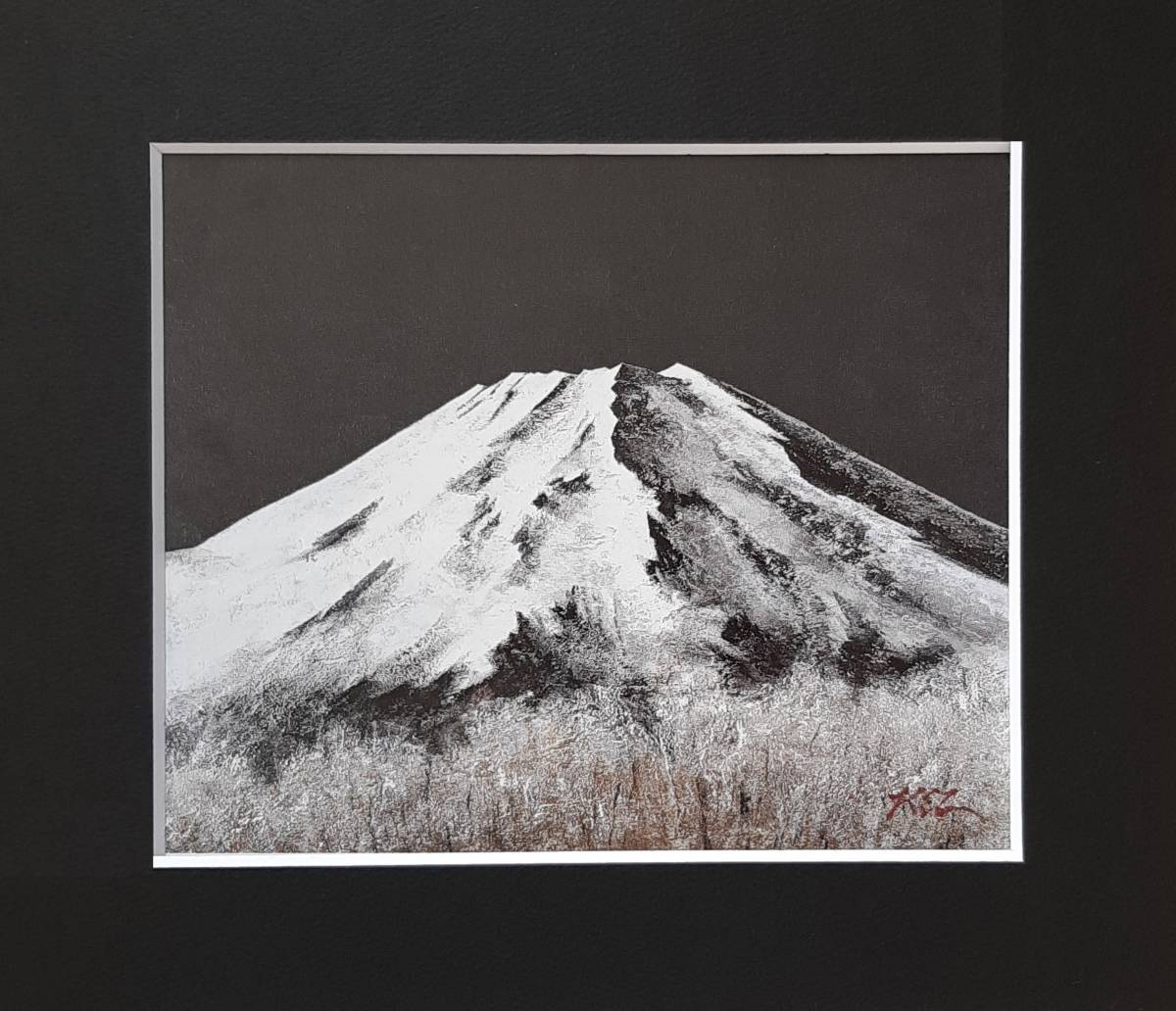 宮田 圭「トウ 99『爽・富嶽』」、日本の画家、洋画、希少な額装用画集より 宮田圭、「富嶽四季・冬-Ⅱ」、希少画集の額装画、四季、風景