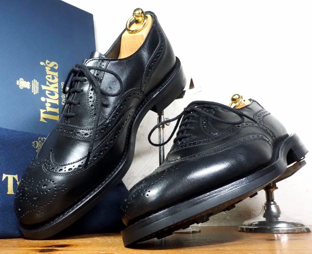 【試し履きのみ/未使用】英国製 Tricker's/トリッカーズ M5775 ウィングチップ 8 Fit.5 26.5cm相応/バートン クロケット cheaney church's_画像1