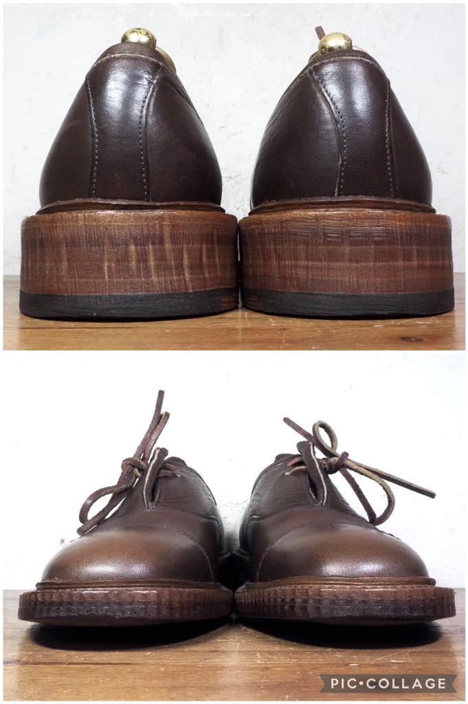 【1.2回使用程度/極美品】英国製 ミハラヤスヒロ x Loake ストレートチップ UK6E 24.5cm相応 カントリー 茶/tricker’s sanders_画像6