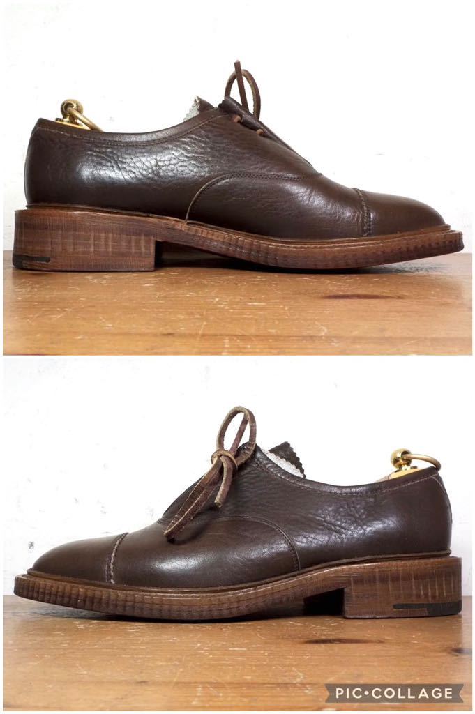 【1.2回使用程度/極美品】英国製 ミハラヤスヒロ x Loake ストレートチップ UK6E 24.5cm相応 カントリー 茶/tricker’s sanders_画像2