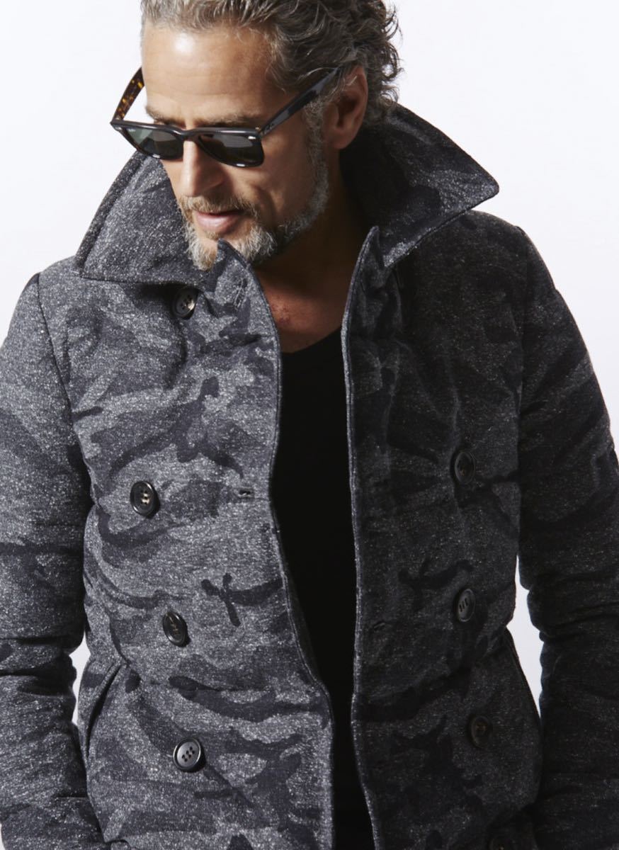 LEON掲載 定価13.5万 AKM NEP JACQUARD CAMOUFLAGE DOWN P COAT S