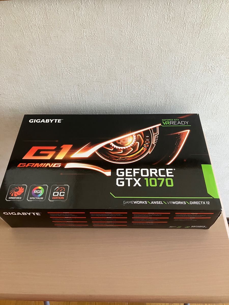 GIGABYTE GeForce GTX 1070 Gaming-8GD 3連ファンモデル 動作確認済