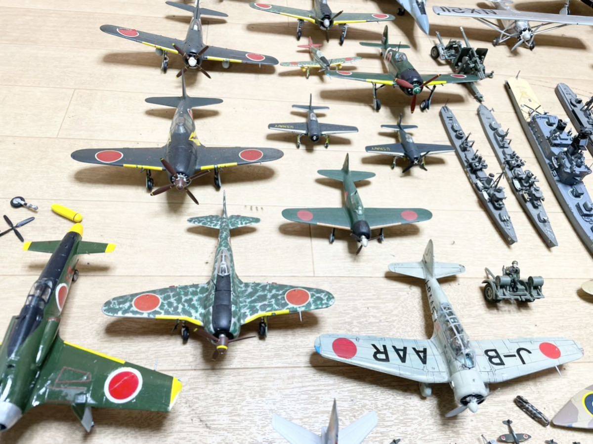 大量 戦闘機プラモデル 完成品 零戦日本 USA J-B AAR 52B 軍用機 飛行機 戦艦 艦船 大量 まとめて 60点 K2_画像7