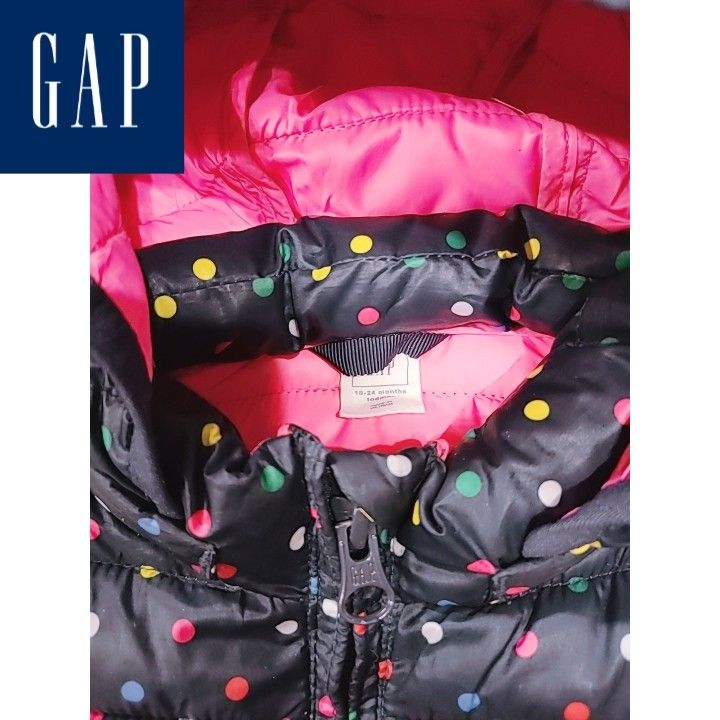 GAP プリマロフト ダウン フード取り外し可能 90cm 中綿 ダウンジャケット