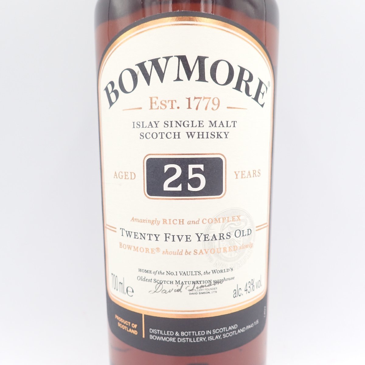 未開栓】ボウモア 25年 700ml 43% BOWMORE 箱付【X1】 | pp-drbogor